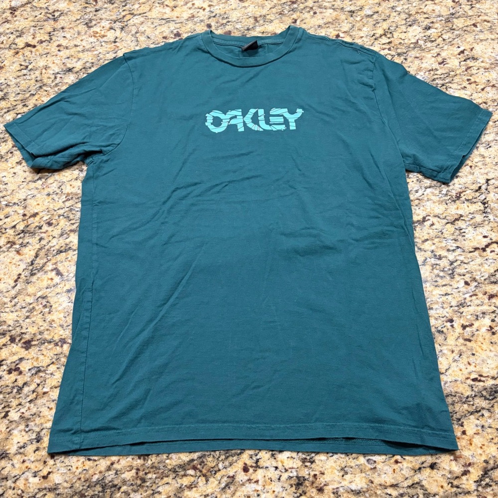 Oakley Mens Short Sleeve Graphic Logo T-Shirt Green Regular Fit XL ws